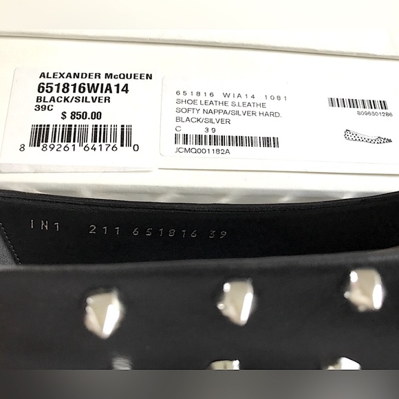 Alexander McQueen Punk Spike Studded Pointed Toe Flats - Picture 13 of 13